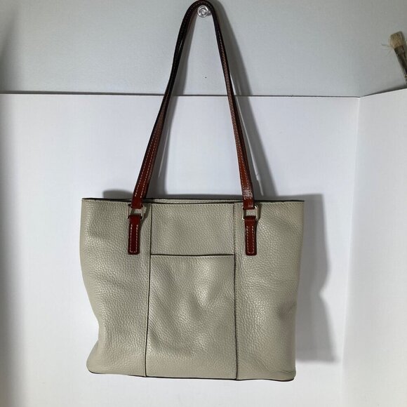 Womens‎ Vintage Dooney & Bourke Pebbled Leather Lexington Shoulder Hand Bag Bone - Picture 4 of 11